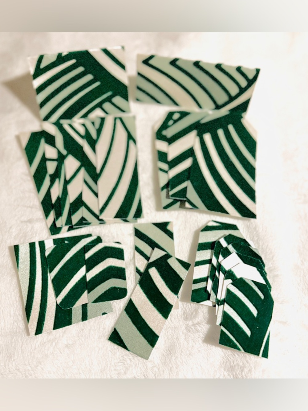 💜 Scrapbook & Journal Paper Cutouts - Hunter Green & Silver